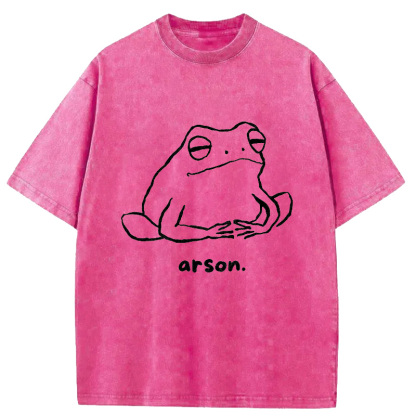 Tokyo-Assassin Japan Arsonist Frog Washed T-Shirt-Tokyo-Assassin