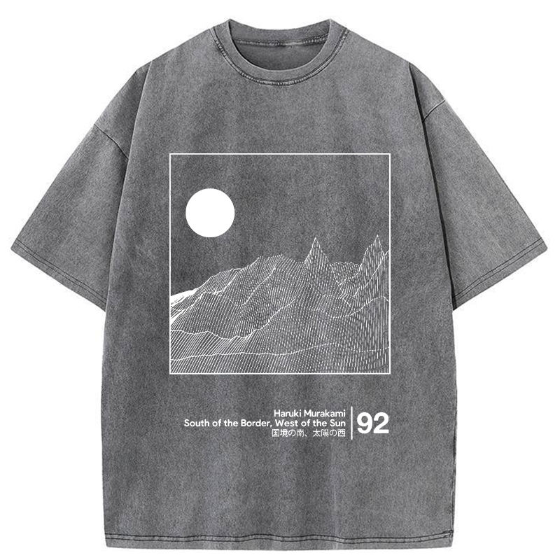 Tokyo-Assassin Haruki Murakami's Novel Washed T-Shirt-Tokyo-Assassin