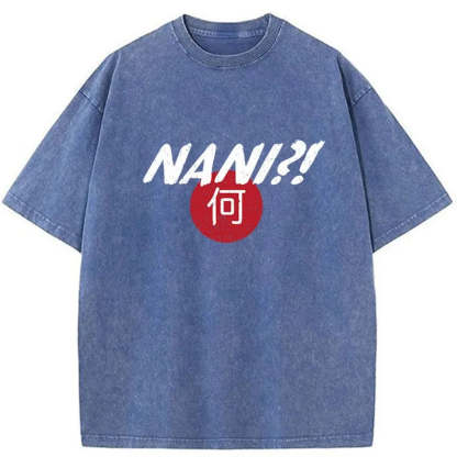 Tokyo-Assassin Nani Japanese Kanji Washed T-Shirt-Tokyo Assassin