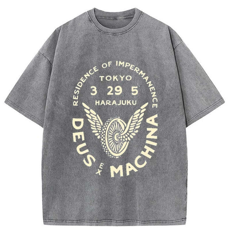 Tokyo-Assassin Deus Ex Machina Tokyo Washed T-Shirt-Tokyo Assassin