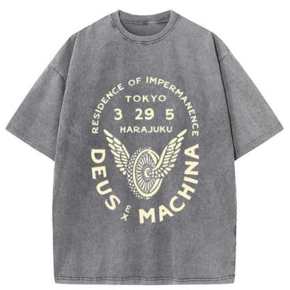 Tokyo-Assassin Deus Ex Machina Tokyo Washed T-Shirt-Tokyo Assassin