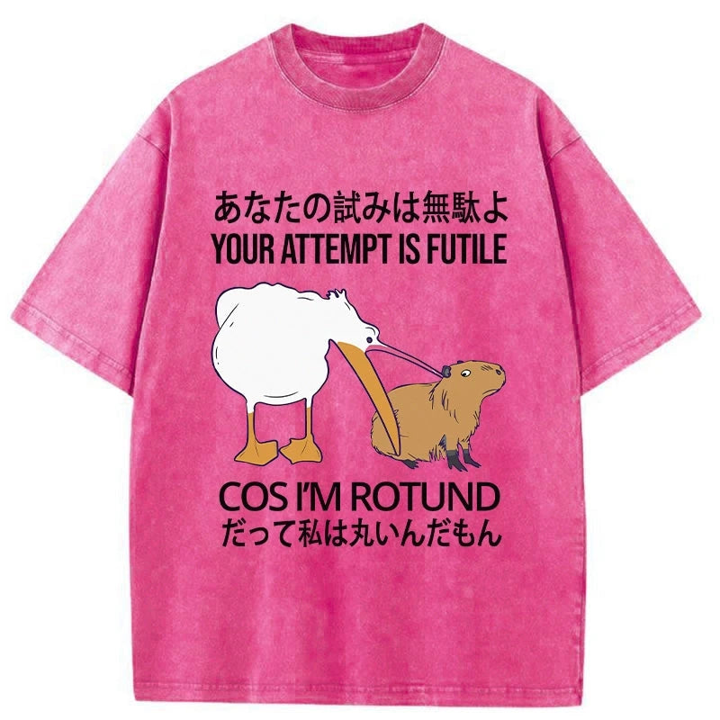 Tokyo-Assassin Your Attempts Are In Vain Washed T-Shirt-Tokyo-Assassin