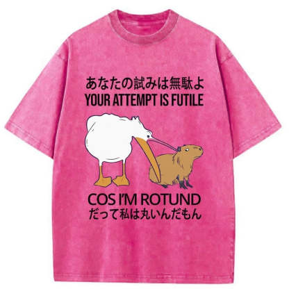 Tokyo-Assassin Your Attempts Are In Vain Washed T-Shirt-Tokyo-Assassin