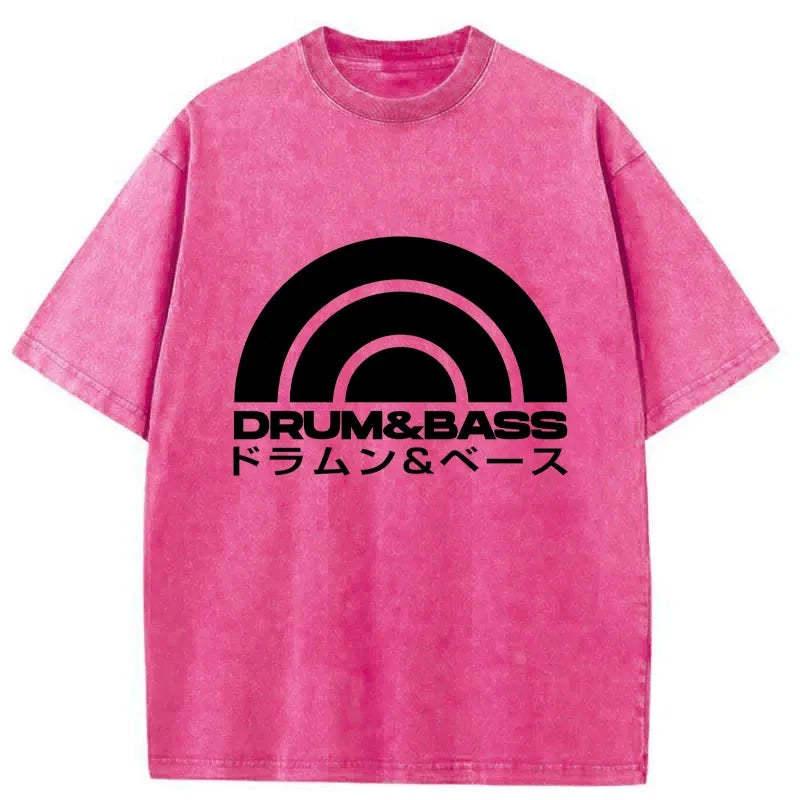 Tokyo-Assassin Drum & Bass Disc Washed T-Shirt-Tokyo-Assassin