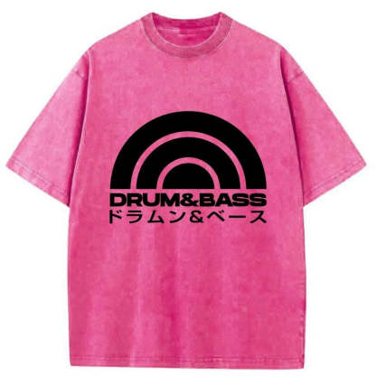 Tokyo-Assassin Drum & Bass Disc Washed T-Shirt-Tokyo-Assassin