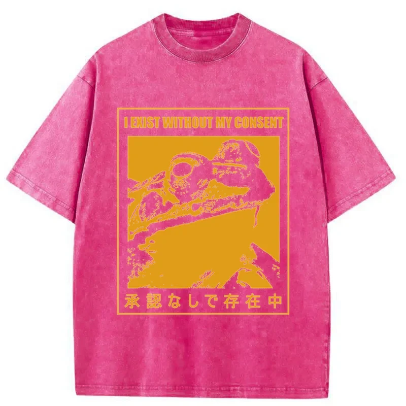 Tokyo-Assassin Unauthorized Existence Washed T-Shirt-Tokyo-Assassin