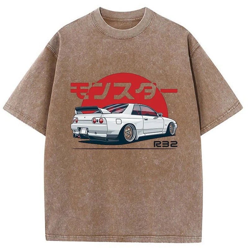 Tokyo-Assassin Monster. Skyline R32 GTR Washed T-Shirt
