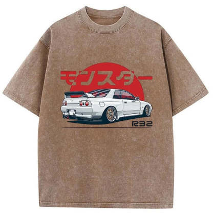 Tokyo-Assassin Monster. Skyline R32 GTR Washed T-Shirt