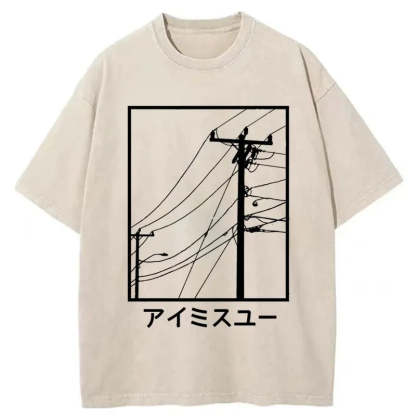 Tokyo-Assassin Wires And Cables Washed T-Shirt-Tokyo Assassin
