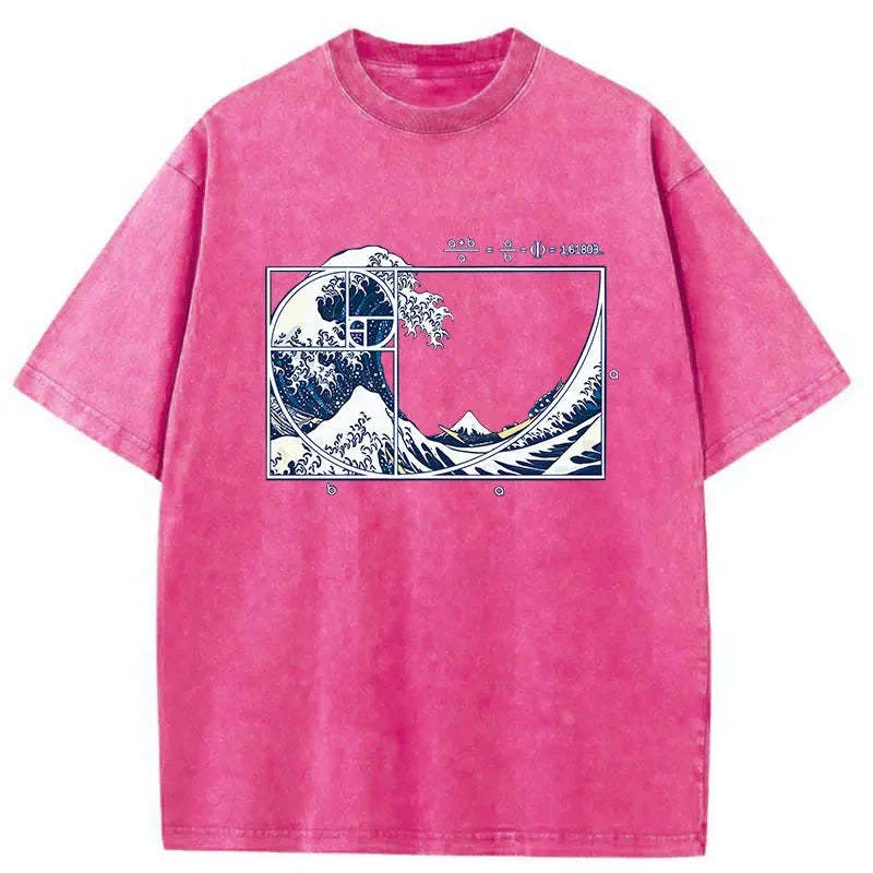 Tokyo-Assassin Ukiyoe Waves Japan Washed T-Shirt-Tokyo-Assassin