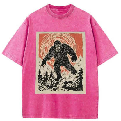 Tokyo-Assassin Bigfoot Monster Japanese Washed T-Shirt-Tokyo-Assassin