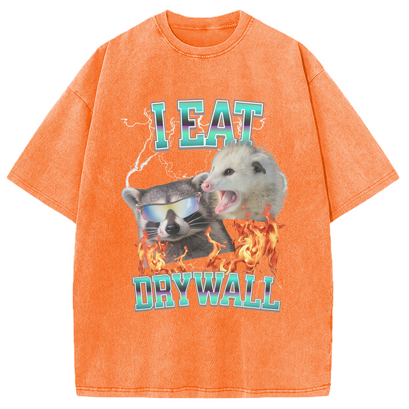 Tokyo-Assassin I Eat Drywall Washed T-Shirt-Tokyo-Assassin