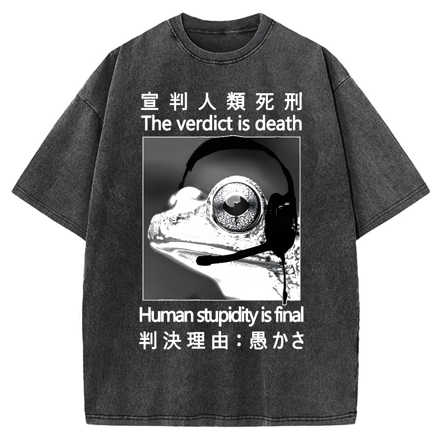 Tokyo-Assassin Frog Judge Vintage Washed T-shirt