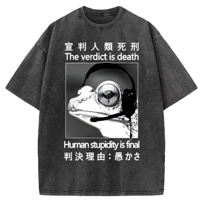 Tokyo-Assassin Frog Judge Vintage Washed T-shirt