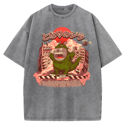 Tokyo-Assassin My Neighbor Zilla Kaiju Vintage Washed T-shirt
