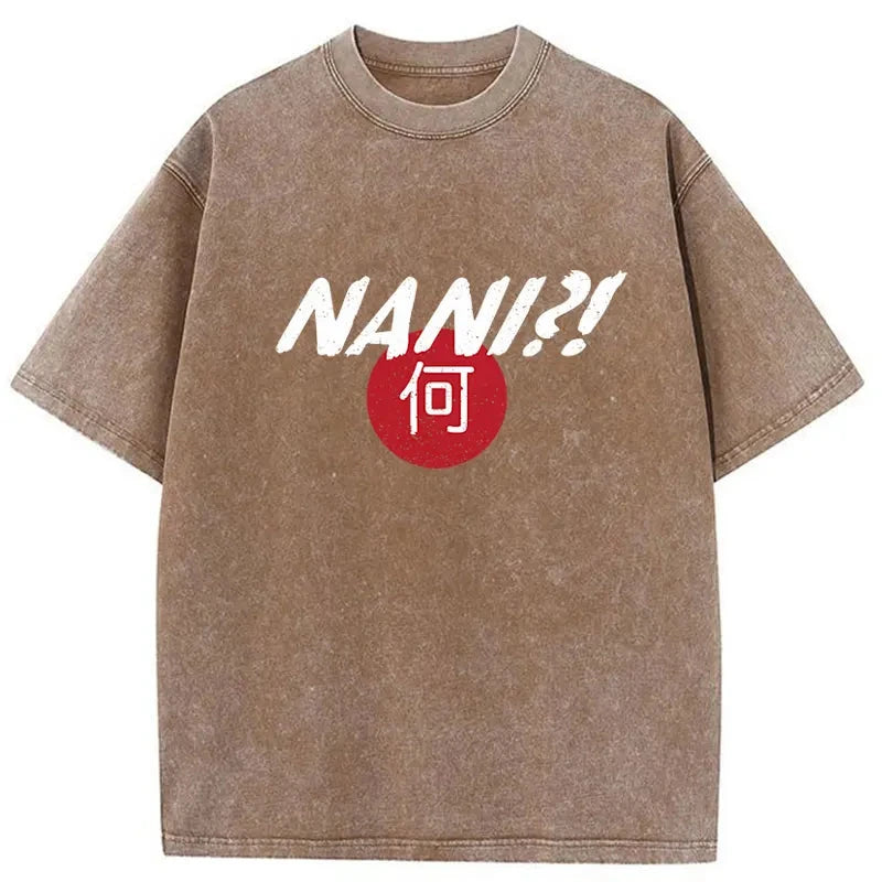 Tokyo-Assassin Nani Japanese Kanji Washed T-Shirt-Tokyo Assassin