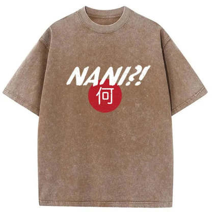 Tokyo-Assassin Nani Japanese Kanji Washed T-Shirt-Tokyo Assassin