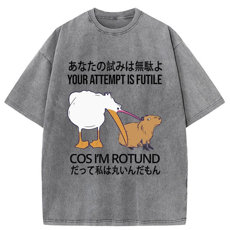 Tokyo-Assassin Your Attempts Are In Vain Washed T-Shirt-Tokyo-Assassin