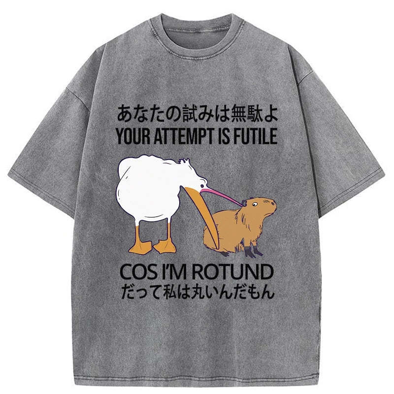 Tokyo-Assassin Your Attempts Are In Vain Washed T-Shirt-Tokyo-Assassin
