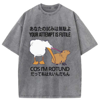 Tokyo-Assassin Your Attempts Are In Vain Washed T-Shirt-Tokyo-Assassin