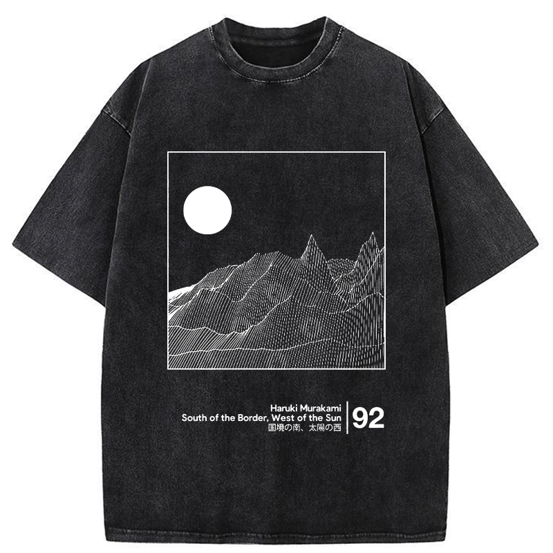 Tokyo-Assassin Haruki Murakami's Novel Washed T-Shirt-Tokyo-Assassin