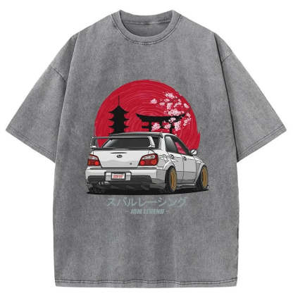 Tokyo-Assassin Subaru Racing Car Japanese Washed T-Shirt-Tokyo Assassin