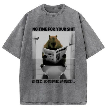 Tokyo-Assassin No Time For Your Shit Washed T-Shirt-Tokyo-Assassin