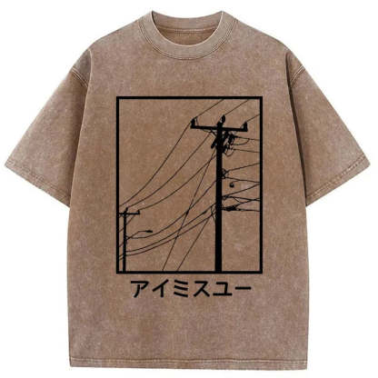 Tokyo-Assassin Wires And Cables Washed T-Shirt-Tokyo Assassin