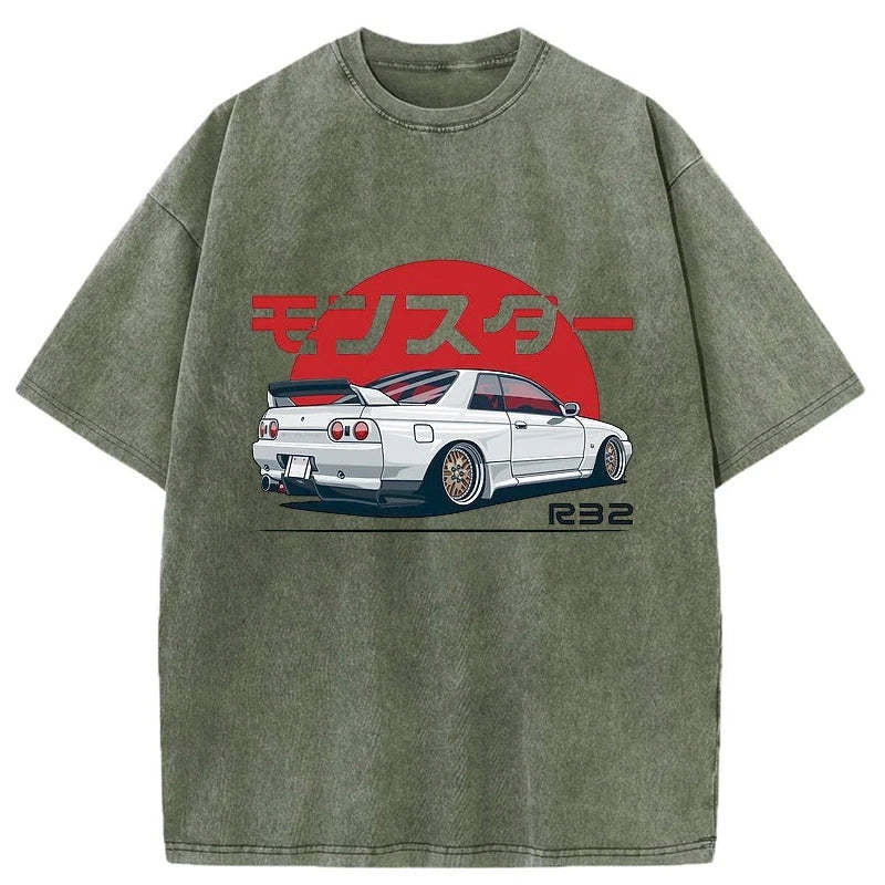 Tokyo-Assassin Monster. Skyline R32 GTR Washed T-Shirt