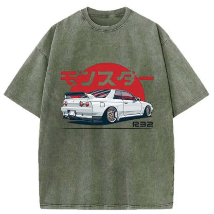 Tokyo-Assassin Monster. Skyline R32 GTR Washed T-Shirt