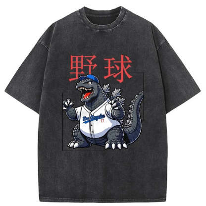 Tokyo-Assassin Baseball Is My Favorite Sport Washed T-Shirt-Tokyo-Assassin