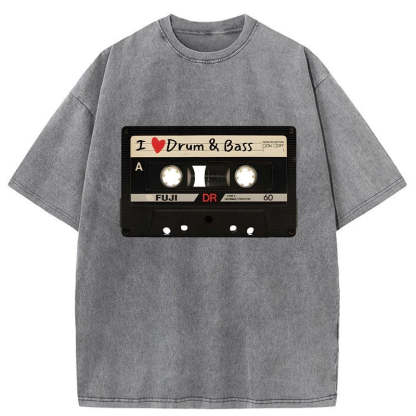 Tokyo-Assassin Drum And Bass Tapes Washed T-Shirt-Tokyo-Assassin