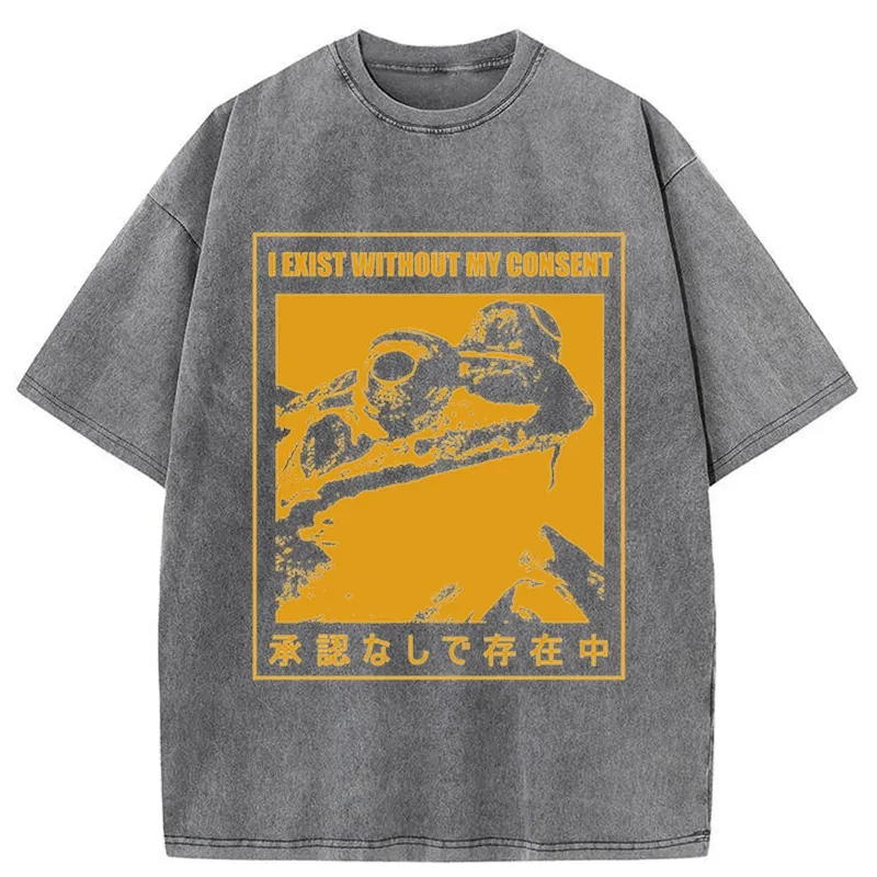 Tokyo-Assassin Unauthorized Existence Washed T-Shirt-Tokyo-Assassin