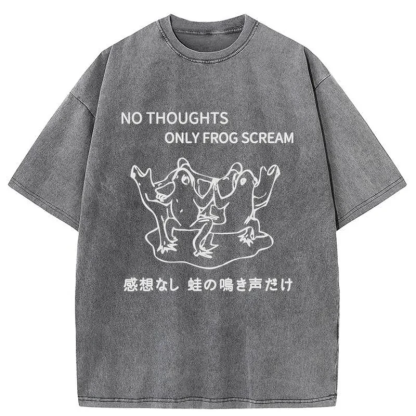 Tokyo-Assassin Only The Sound Of Frogs Washed T-Shirt-Tokyo-Assassin
