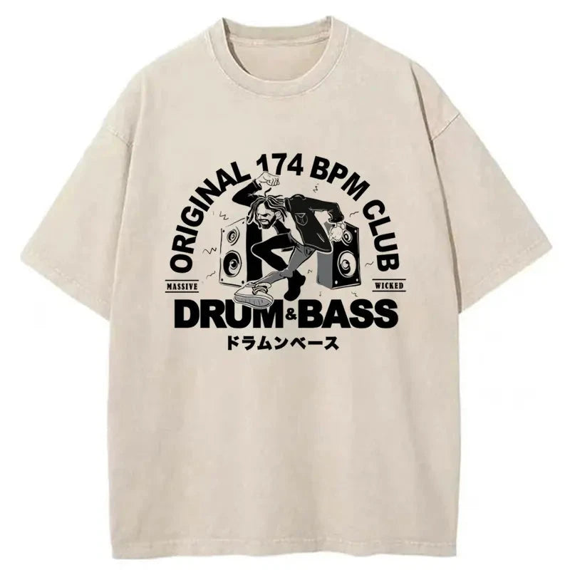 Tokyo-Assassin Drum&Bass Japan Washed T-Shirt-Tokyo-Assassin