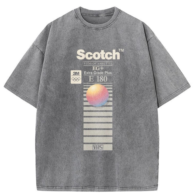 Tokyo-Assassin VHS Scotch E180 Washed T-Shirt-Tokyo-Assassin