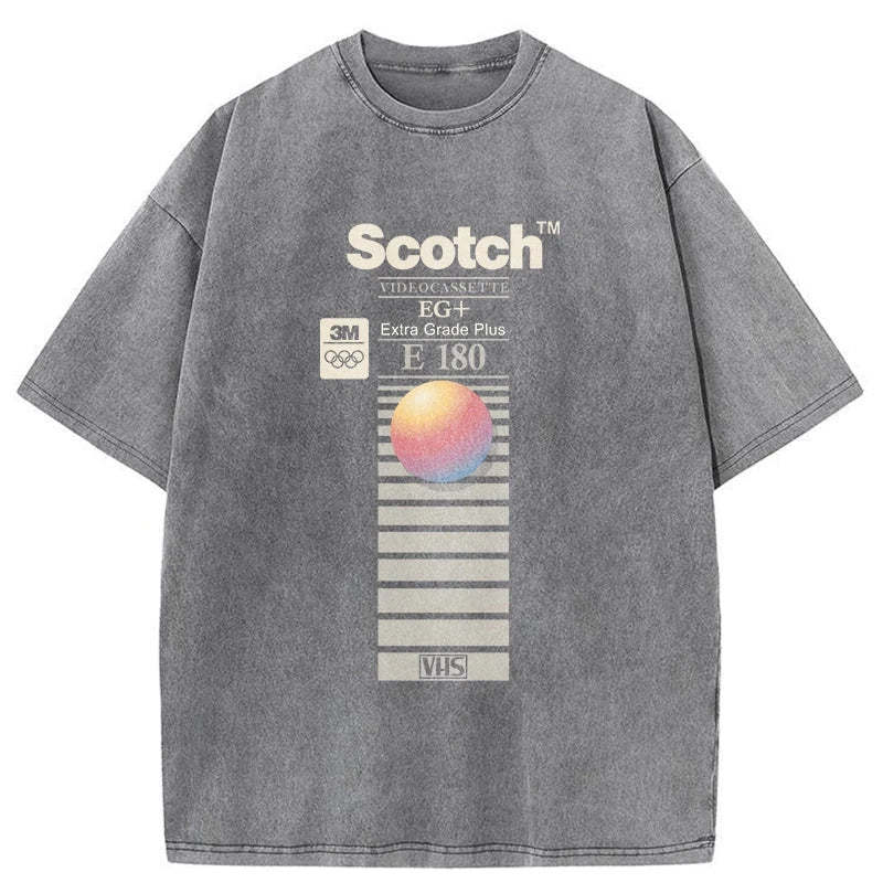 Tokyo-Assassin VHS Scotch E180 Washed T-Shirt-Tokyo-Assassin