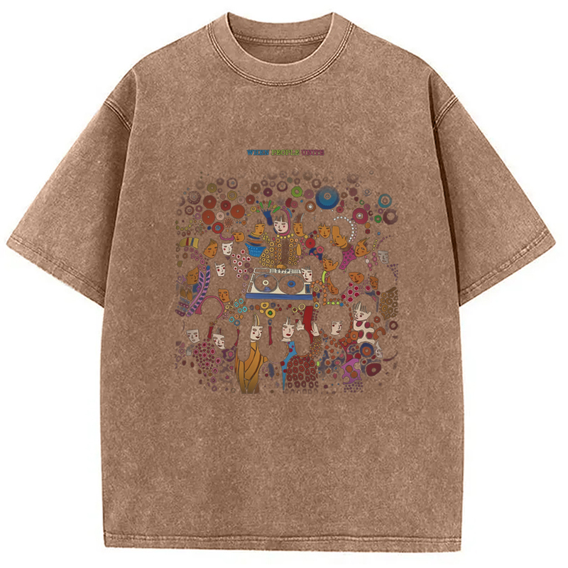Tokyo-Assassin Artistic Creation Japanese Inspired Washed T-Shirt-Tokyo-Assassin