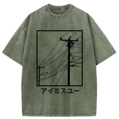 Tokyo-Assassin Wires And Cables Washed T-Shirt-Tokyo Assassin