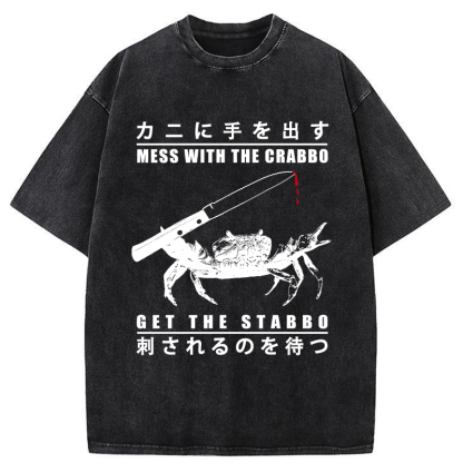 Tokyo-Assassin Mess With The Crab Washed T-Shirt-Tokyo Assassin