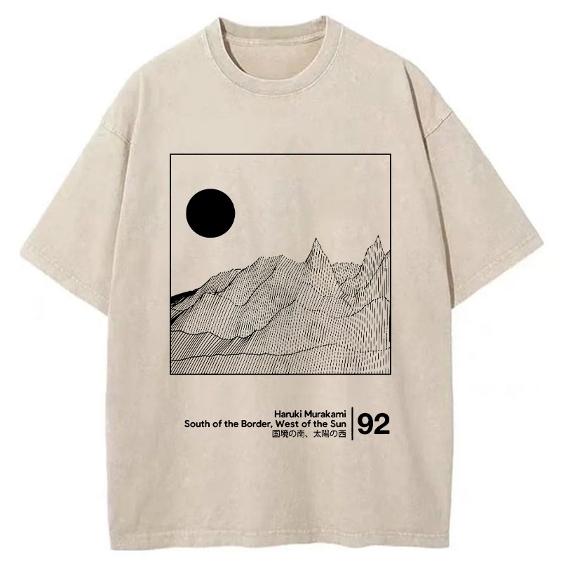 Tokyo-Assassin Haruki Murakami's Novel Washed T-Shirt-Tokyo-Assassin