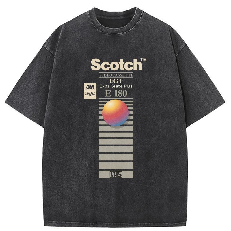 Tokyo-Assassin VHS Scotch E180 Washed T-Shirt-Tokyo-Assassin
