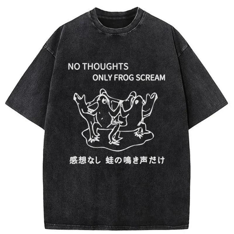 Tokyo-Assassin Only The Sound Of Frogs Washed T-Shirt-Tokyo-Assassin