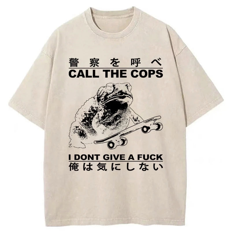 Tokyo-Assassin I Don't Care Washed T-Shirt-Tokyo-Assassin