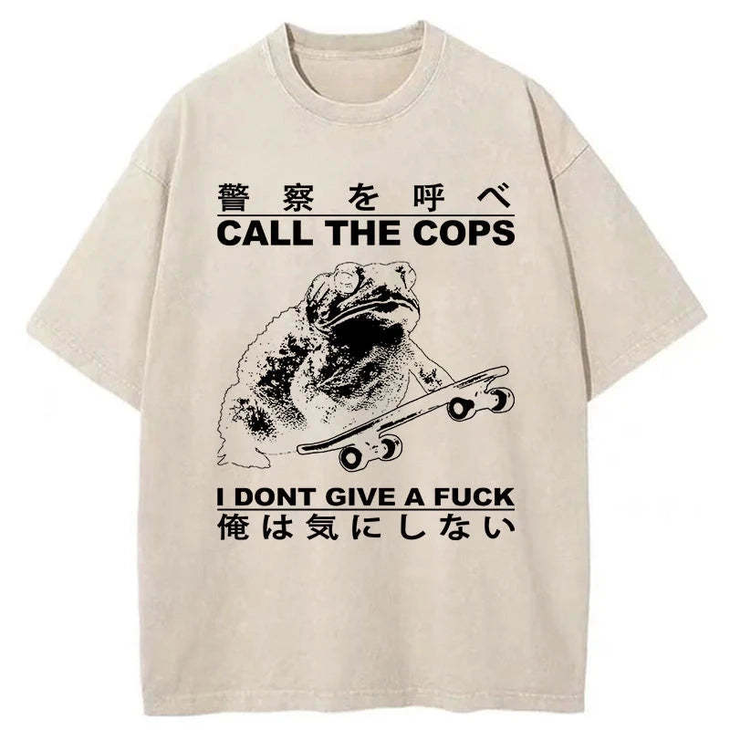 Tokyo-Assassin I Don't Care Washed T-Shirt-Tokyo-Assassin