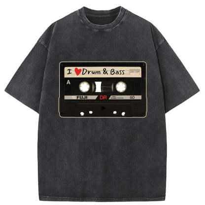 Tokyo-Assassin Drum And Bass Tapes Washed T-Shirt-Tokyo-Assassin