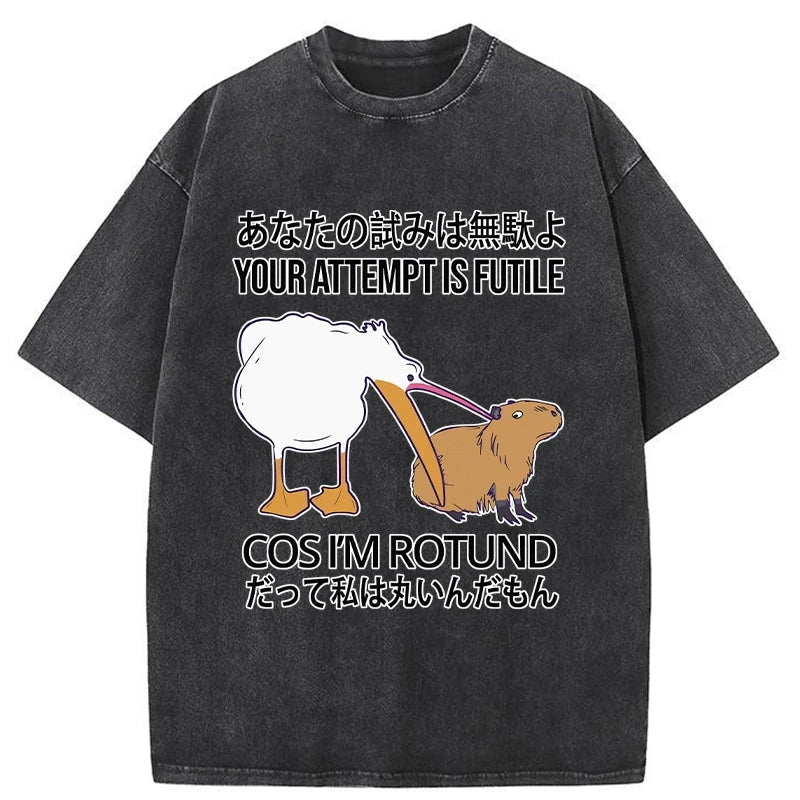 Tokyo-Assassin Your Attempts Are In Vain Washed T-Shirt-Tokyo-Assassin