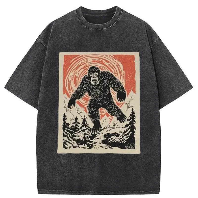 Tokyo-Assassin Bigfoot Monster Japanese Washed T-Shirt-Tokyo-Assassin