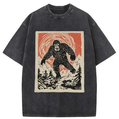 Tokyo-Assassin Bigfoot Monster Japanese Washed T-Shirt-Tokyo-Assassin