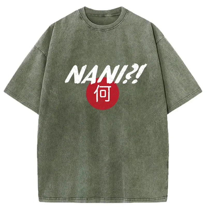 Tokyo-Assassin Nani Japanese Kanji Washed T-Shirt-Tokyo Assassin